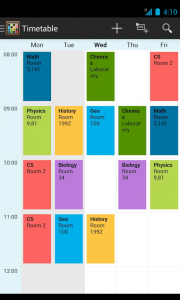 Timetable